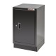 Werkstattschrank SCHWARZ + schwarzen Untergestell - 1 Tür - Abm. 480 x 458 x 844 mm. 