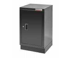 Werkstattschrank SCHWARZ + schwarzen Untergestell - 1 Tür - Abm. 480 x 458 x 844 mm. 