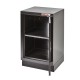 Werkstattschrank SCHWARZ + schwarzen Untergestell - 1 Tür - Abm. 480 x 458 x 844 mm. 