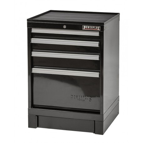 CNC Werkzeugschrank - Schwarz - 4 Schubladen Tragkraft je Schublade 200 kg - inkl. Gummimatte