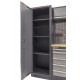 Werkstattschrank Grau/Schwarz 60 x 46 x 200 cm - Werkzeugschrank