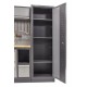 Werkstattschrank Grau/Schwarz 60 x 46 x 200 cm - Werkzeugschrank