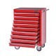 Werkstattwagen Rot 9 Schubladen - davon 9 Schubladen gefüllt mit Werkzeug in Schaumstoffeinlage