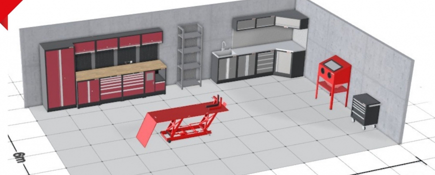 Gestalten Sie Ihre Werkstatt effizient mit dem 3D-Werkstattkonfigurator